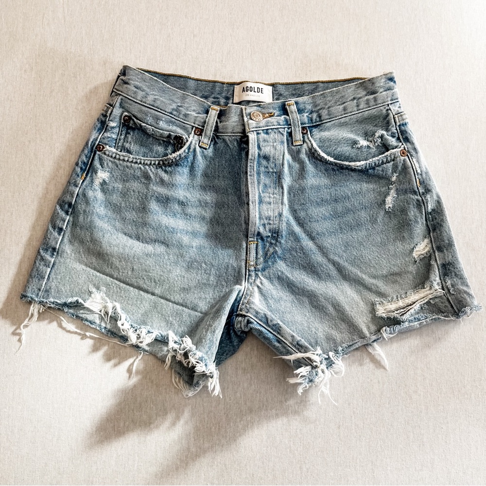 AGOLDE Parker Long Denim Short 27 Swapmeet